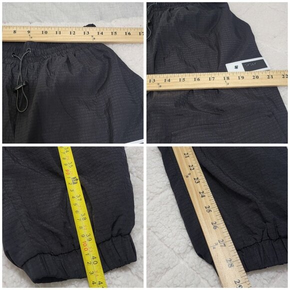 Siksilk Womens Black Rip Stop‎ Cargo Pants Drawcord Waist Mesh Lined Size 10 NWT - Picture 7 of 8